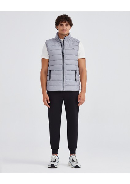M Outerwear Padded Vest Erkek Gri S231241-035