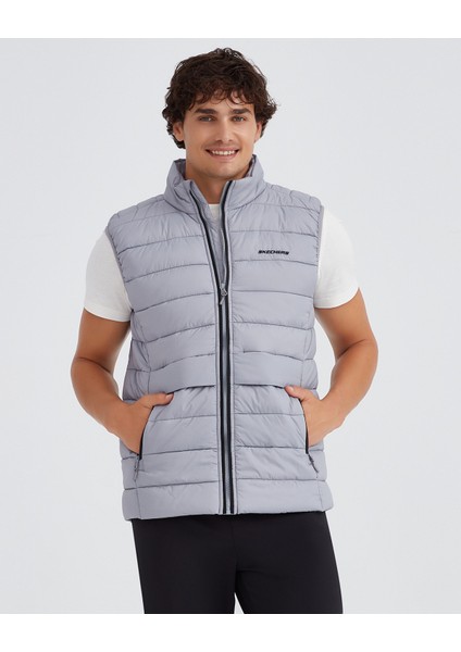 M Outerwear Padded Vest Erkek Gri S231241-035