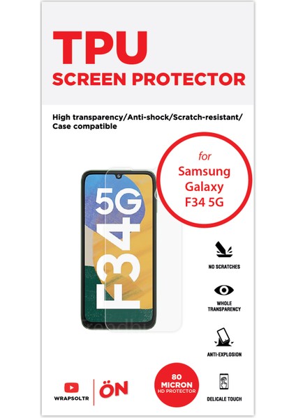 Samsung Galaxy F34 5g Ekran Koruyucu Tpu Film