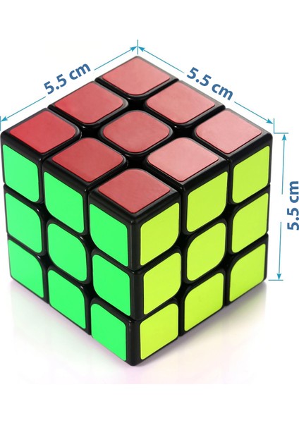 3 Adet Speed Cupe Rubik Küp Zeka Küpü 3x3 Hız Küpü,fidget Oyuncak Seyahat Zeka Oyunu