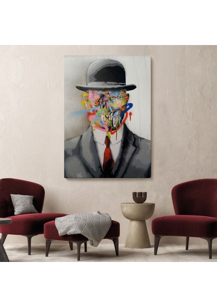 Rene Magritte Ünlü Resim “insanın Oğlu” Graffiti Pop Art TABLOSU-6316