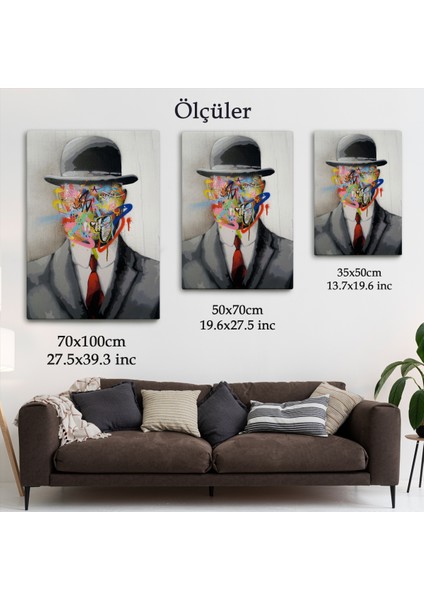 Rene Magritte Ünlü Resim “insanın Oğlu” Graffiti Pop Art TABLOSU-6316