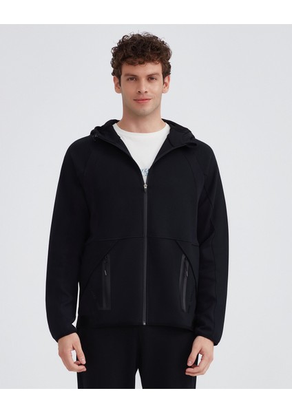 M 2xi-Lock Full Zip Hoodie Sweatshirt Erkek Siyah Fermuarlı Eşofman Üstü S232184-001