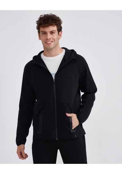 M 2xi-Lock Full Zip Hoodie Sweatshirt Erkek Siyah Fermuarlı Eşofman Üstü S232184-001