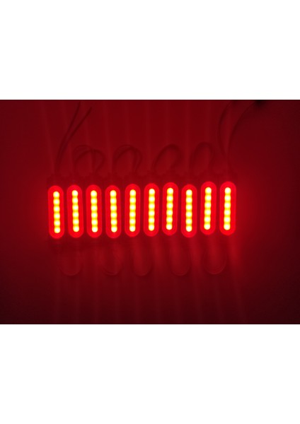 Parmak Cob LED Kırmızı 12 Volt Su Geçirmez 10,lu 3m Bantlı Kesilebilir 0409972