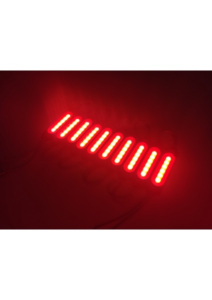 Parmak Cob LED Kırmızı 12 Volt Su Geçirmez 10,lu 3m Bantlı Kesilebilir 0409972