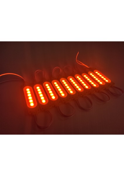 Parmak Cob LED Turuncu 12 Volt Su Geçirmez 10,lu 3m Bantlı Kesilebilir 0409978