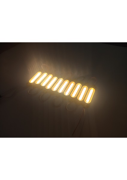 Parmak Cob LED Sarı 24 Volt Su Geçirmez 10,lu 3m Bantlı Kesilebilir 0409977