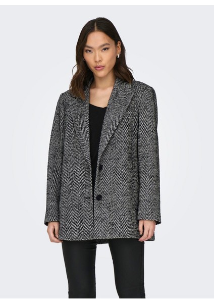 Rahat Siyah Kadın Ceket Onlcanna Wool Blazer Coat Otw