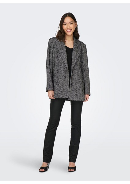 Rahat Siyah Kadın Ceket Onlcanna Wool Blazer Coat Otw