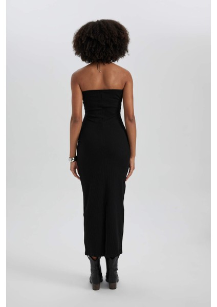 Straplez Fitilli Kaşkorse Maxi Elbise B6706AX23AU indirimleri