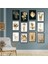 Trendposter 12'li Set Çerçeve Görünümlü Gold Yapraklar Mdf Tablo 1
