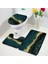 5239K-3PCS Set 45X75CM-17.7X29.5IN Soyut Mermer Banyo Paspas Setleri Modern Geometrik Altın Çizgiler Mavi Doku Desenli Banyo Dekor Halı Kaymaz Halılar Tuvalet Kapağı (Yurt Dışından) 1