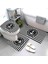LK8-4575-220409 (70) Üç Parçalı Set Siyah Nautical Koleksiyonu Banyo Paspasları Banyo Ürünleri Anchor Banyo Paspasları Üç Parçalı Banyo Halı ve Paspas Seti Kişiselleştirilebilir (Yurt Dışından) 1