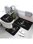 LK8-4575-220409 (70) Üç Parçalı Set Siyah Nautical Koleksiyonu Banyo Paspasları Banyo Ürünleri Anchor Banyo Paspasları Üç Parçalı Banyo Halı ve Paspas Seti Kişiselleştirilebilir (Yurt Dışından) 5