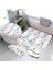 22106SJT-001331- 75X44.45X37.41X38CM Kaymaz Banyo Paspas Banyo Küçük Halı Duş Mat Dekoratif Emici Ayak Mat Giriş Küvet Tuvalet Halısı Morandi Iskandinav Mektubu (Yurt Dışından) 1