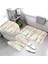 22106SJT-001331- 75X44.45X37.41X38CM Kaymaz Banyo Paspas Banyo Küçük Halı Duş Mat Dekoratif Emici Ayak Mat Giriş Küvet Tuvalet Halısı Morandi Iskandinav Mektubu (Yurt Dışından) 4