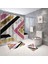 3PCS-1070 Gösterildiği Gibi Ekose Baskılı Banyo Halı Kilim Banyo Paspas ve Su Geçirmez Duş Perdesi Seti Hafızalı Köpük Klozet Kapağı Mat Ayak Paspasları (Yurt Dışından) 4