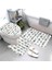 22106SJT-001325- 75X44.45X37.41X38CM Kaymaz Banyo Paspas Banyo Küçük Halı Duş Mat Dekoratif Emici Ayak Mat Giriş Küvet Tuvalet Halısı Morandi Iskandinav Mektubu (Yurt Dışından) 1