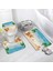470CY-3PCS Set 60X40CM-23.6X15.7IN Okyanus Plaj Banyo Paspasları Seti Denizyıldızı Kabuklu Palmiye Ağaçları Yunus Doğa Manzara Ev Banyo Dekor Kapı Halıları Halı Tuvalet Kapağı Mat (Yurt Dışından) 3
