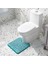 Mavi 45 cm x 45 cm Içbükey Tuvalet Zemin Mat Banyo Halı Kapı Mat Banyo Kaymaz Mat Banyo Ayak Mat Emici Kaymaz Paspaslar (Yurt Dışından) 3