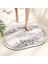 F 60 x 90 cm Emici Diyatomlu Toprak Banyo Paspasları Buket Desen Oval Hızlı Kuruyan Yıkanabilir Banyo Halıları Kauçuk Kaymaz Destekli Yarım Daire (Yurt Dışından) 1