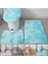 22 3 Adet/takım Kravat Boyama Peluş Halı Paspas Banyo Emici Halı Polyester Kaymaz Halı Tuvalet Çıtası Uzun Kürk Halı Zemin Mat (Yurt Dışından) 3