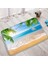 DD-2138ZY 45X75CM-17.7X29.5IN Gün Batımı Okyanus Plaj Manzarası Banyo Banyo Paspasları Yeşil Palmiye Ağacı Yunus Tropikal Bitkiler Baskılı Yatak Odası Mutfak Kaymaz Halı (Yurt Dışından) 5