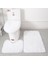 Beyaz 3 Adet/takım Peluş Banyo Banyo Paspas Seti Kaymaz Tuvalet Halıları ve Tuvalet Çıtası Yumuşak Kabartmak Duş Halı Paspaslar Banyo Için (Yurt Dışından) 1