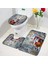 DD-80474J 40X60CM-15.7X23.6IN Noel Banyo Paspas Seti Kırmızı Çiftlik Kamyonu Noel Ağacı Sedir Kış Orman Manzarası Yeni Yıl Halı Banyo Dekor Halı Tuvalet Kapağı Mat (Yurt Dışından) 2