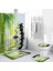 1814S-4PCS Set 40X60CM 3pcs / Set Zen Bahçesi Banyo Paspas Yeşil Bambu Taş Çiçek Bitki Yaprağı Su Manzara Spa Küvet Tuvalet Halı Kaymaz Halılar (Yurt Dışından) 1