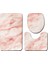 Y181009-C004 45X75 cm Zeegle 3 Adet Banyo Paspas Seti Mermer Desen Banyo Halıları Kaymaz Banyo Paspas Ayaklı Halı U-Şekilli Tuvalet Halısı Banyo Halısı (Yurt Dışından) 1