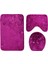 Gri Kalp Zeegle Halı Banyo Paspas Mikrofiber Banyo Paspasları Seti Tuvalet Halıları Kaymaz Paspaslar Banyo Halıları Seti Tuvalet Kapağı Kapağı Duş Halısı (Yurt Dışından) 2
