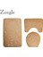 Gri Kalp Zeegle Halı Banyo Paspas Mikrofiber Banyo Paspasları Seti Tuvalet Halıları Kaymaz Paspaslar Banyo Halıları Seti Tuvalet Kapağı Kapağı Duş Halısı (Yurt Dışından) 3