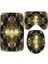 D 50X80CM 3pcs Lüks Siyah Altın Yunan Anahtar Menderes Sınır Banyo Halı Seti Modern Geometrik Süslü Banyo Kapı Mat Tuvalet Zemin Halı Dekor Için (Yurt Dışından) 5