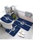 LK8-4575-220409 (5) Üç Parçalı Set Lacivert Denizcilik Dekoratif Banyo Paspası Banyo Halısı ve Paspas Seti Banyo Paspası Üç Parçalı Banyo Ürünleri Kişiselleştirilebilir (Yurt Dışından) 5