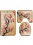 52CY-3 Adet Set 60X40CM-23.6X15.7IN 3 Adet Set Çin Tarzı Kırmızı Erik Balık Bambu Baskı Banyo Paspas Yatak Odası Mutfak Kaymaz Halı Tuvalet Kapağı Halı Duş Odası Dekor (Yurt Dışından) 2