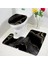 2312AF-3 Adet Set 45X75CM-17.7X29.5IN Soyut Mavi Mermer Banyo Paspasları 3 Adet Set Yaratıcı Altın Çizgi Geometrik Flanel Halı Banyo Dekor Halı Kaymaz Tuvalet Kapağı Mat (Yurt Dışından) 1