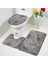 2312AF-3 Adet Set 45X75CM-17.7X29.5IN Soyut Mavi Mermer Banyo Paspasları 3 Adet Set Yaratıcı Altın Çizgi Geometrik Flanel Halı Banyo Dekor Halı Kaymaz Tuvalet Kapağı Mat (Yurt Dışından) 5