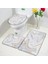 83596J-3PCS Set 45X75CM-17.7X29.5IN Soyut Mermer Banyo Paspas Seti Gri Altın Dokulu Desen Modern Minimalist Banyo Dekor Halı Kaymaz Halılar Tuvalet Kapağı Kapağı (Yurt Dışından) 1