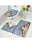 84025J-3PCS Set 45X75CM-17.7X29.5IN Plaj Denizyıldızı Banyo Paspas Seti Okyanus Kabuklu Denizyıldızı Deniz Dalgaları Doğa Manzarası Banyo Dekor Halı Kaymaz Kilim Tuvalet Kapağı Kapağı (Yurt Dışından) 1