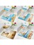 84025J-3PCS Set 45X75CM-17.7X29.5IN Plaj Denizyıldızı Banyo Paspas Seti Okyanus Kabuklu Denizyıldızı Deniz Dalgaları Doğa Manzarası Banyo Dekor Halı Kaymaz Kilim Tuvalet Kapağı Kapağı (Yurt Dışından) 3