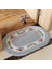 Mavi 50X80 cm Oval Şekil Banyo Paspas Çiçek Tarzı Banyo Halıları Uzun Boy Yatak Odası Balkon Zemin Halıları Küvet Yan Paspas Tuvalet 45*120 cm (Yurt Dışından) 1
