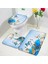 4878AF-3PCS Set 45X75CM-17.7X29.5IN Kelebek Çiçekler Banyo Paspas Seti Mor Sarı Papatya Çiçek Bitkiler Bahar Rustik Manzara Banyo Dekor Kaymaz Halılar Tuvalet Kapağı (Yurt Dışından) 1