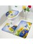 4878AF-3PCS Set 45X75CM-17.7X29.5IN Kelebek Çiçekler Banyo Paspas Seti Mor Sarı Papatya Çiçek Bitkiler Bahar Rustik Manzara Banyo Dekor Kaymaz Halılar Tuvalet Kapağı (Yurt Dışından) 3
