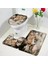 4878AF-3PCS Set 45X75CM-17.7X29.5IN Kelebek Çiçekler Banyo Paspas Seti Mor Sarı Papatya Çiçek Bitkiler Bahar Rustik Manzara Banyo Dekor Kaymaz Halılar Tuvalet Kapağı (Yurt Dışından) 4