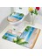 537ZF-3 Adet Set 60X40CM-23.6X15.7IN Okyanus Plaj Banyo Paspas Seti Palmiye Yaprakları Köprü Tekne Kuş Hawaii Doğa Manzara Banyo Halı Kapı Kilim Kaymaz Tuvalet Kapağı Mat (Yurt Dışından) 4