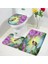80273J-3PCS Set 60X40CM-23.6X15.7IN 3 Adet Set Çin Tarzı Kırmızı Erik Balık Bambu Baskı Banyo Paspas Yatak Odası Mutfak Kaymaz Halı Tuvalet Kapağı Halı Duş Odası Dekor (Yurt Dışından) 1