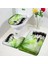 1189BL-3PCS Set 40X60CM-15.7X23.6IN Mor Orkide Zen Banyo Paspasları Setleri Beyaz Mum Siyah Masaj Taşı Asya Spa Modern Kapı Kilim Ev Banyo Dekor Tuvalet Kapağı Mat (Yurt Dışından) 3