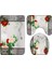 60971J-3PCS Set 75X45CM-29.5X17.7IN 3 Adet Set Çin Tarzı Kırmızı Erik Balık Bambu Baskı Banyo Paspas Yatak Odası Mutfak Kaymaz Halı Tuvalet Kapağı Halı Duş Odası Dekor (Yurt Dışından) 1